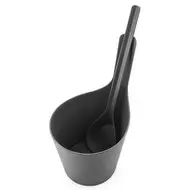 Rento Emmer + Lepel set Pisara ZWART (plastic) anthracite