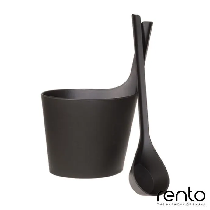 Rento Seau + Louche set Pisara NOIR (plastic) anthracite