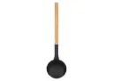 Rento aluminium ladle, Black, with bamboo handle