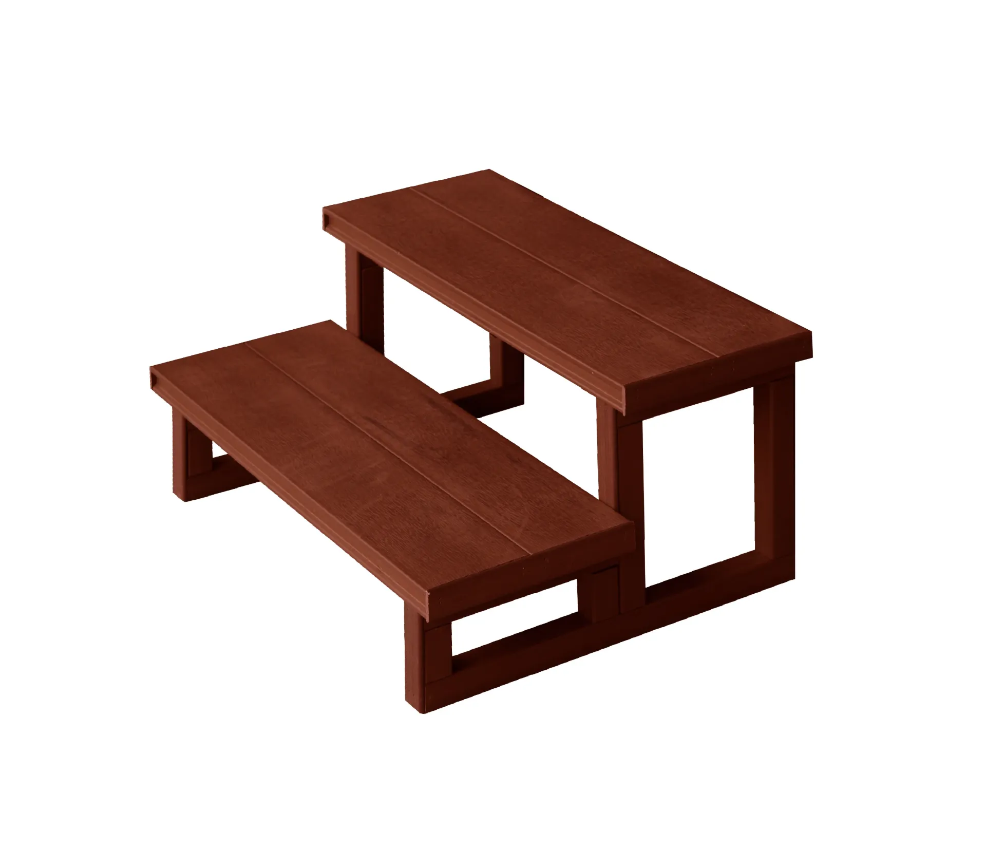 Spa trap 2 treden - Mahogany