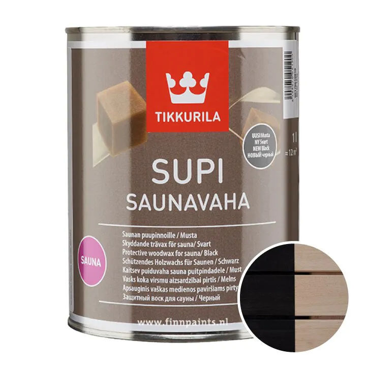Tikkurila Supi Sauna Wax Zwart 1L