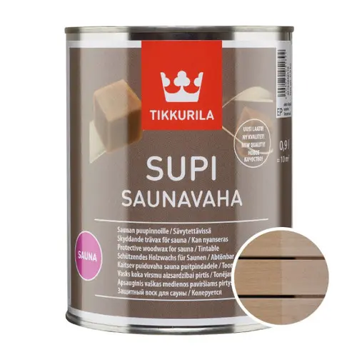 Tikkurila Supi Sauna Wax GRIJS 0,9L (tint kiezen)