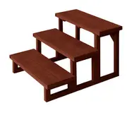 Spa trap 3 treden - Mahogany