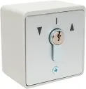 sleutelschakelaar opbouw 2 contacten incl din cilinder met 3 sleutels (aluminium geanodiseerd)